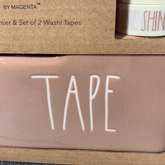 Rae Dunn TAPE dispenser and set of 2 washi tapes - Picture 2 of 4